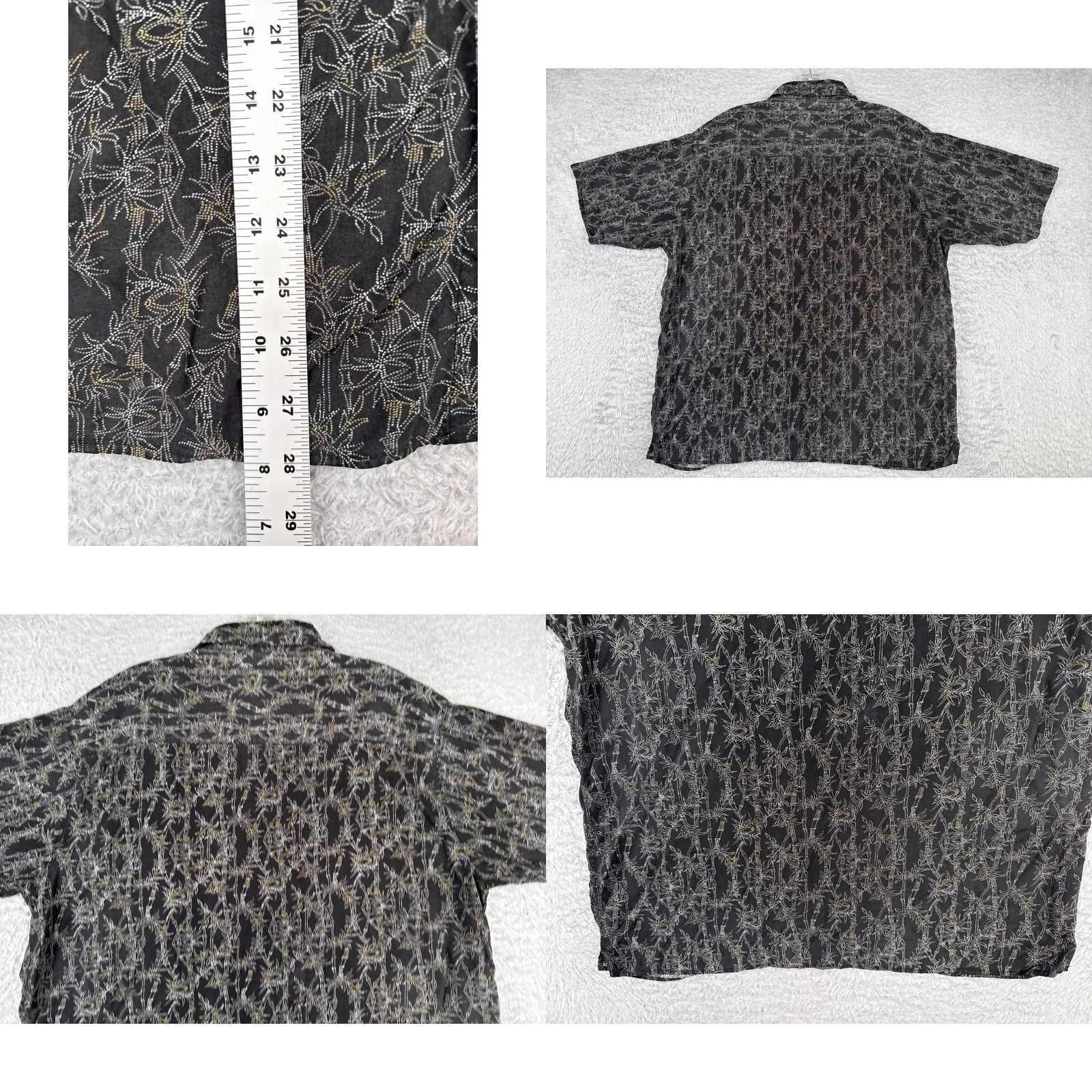 Vintage VINTAGE Cambridge Classics Shirt Men Hawaiian Floral 100% Rayon Button-Up Short Sleeve Blue Black Large Adult 100% Rayon Size US L / EU 52-54 / 3 - 9 Thumbnail