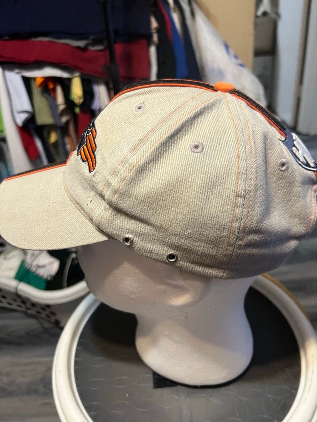 Harley Davidson Men's Harley-Davidson Tan Orange Black Logo Baseball Hat Size ONE SIZE - 2 Thumbnail