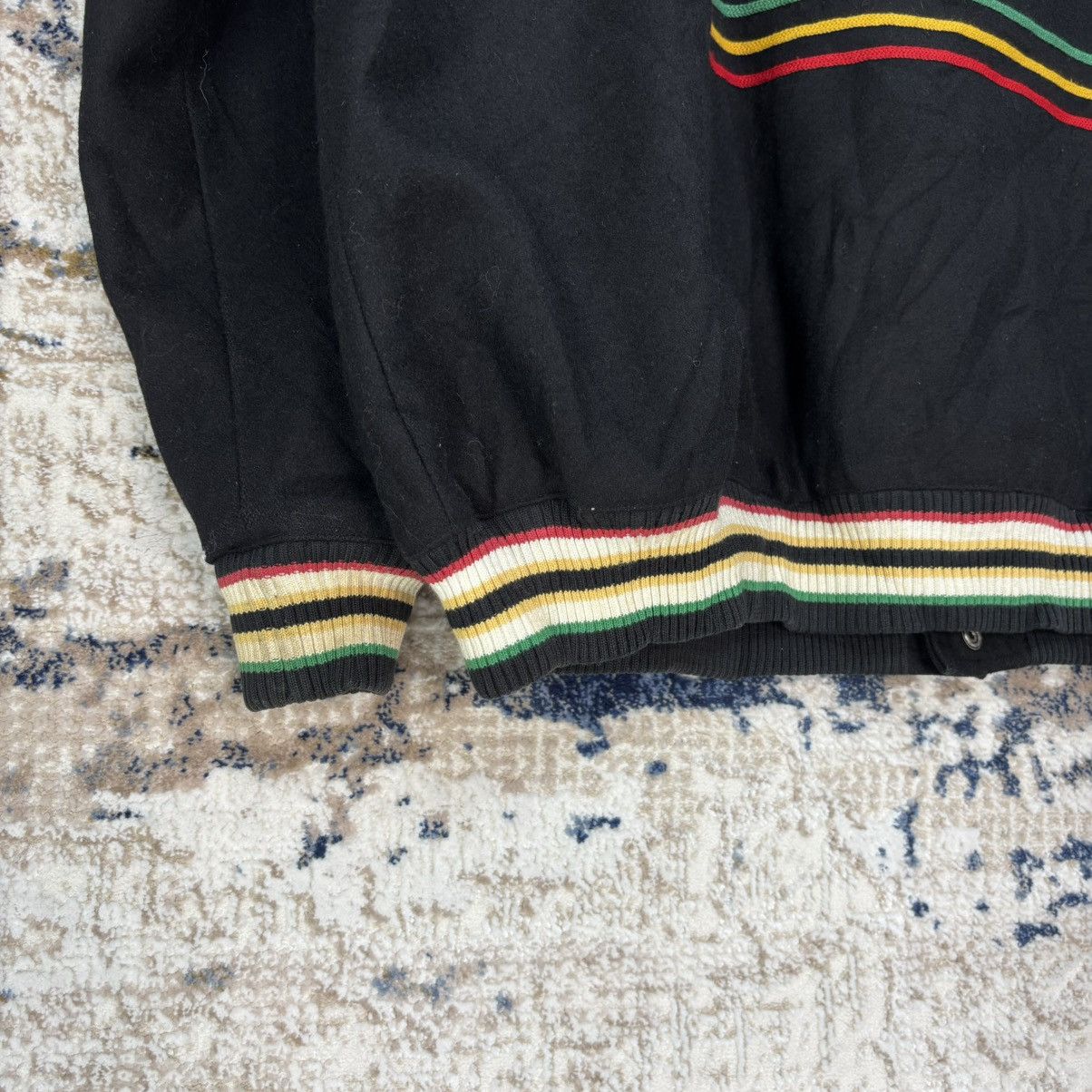 LRG × Vintage NEED GONE‼️ Vintage LRG Rasta Varsity Letterman Wool Jacket Size US XL / EU 56 / 4 - 3 Thumbnail