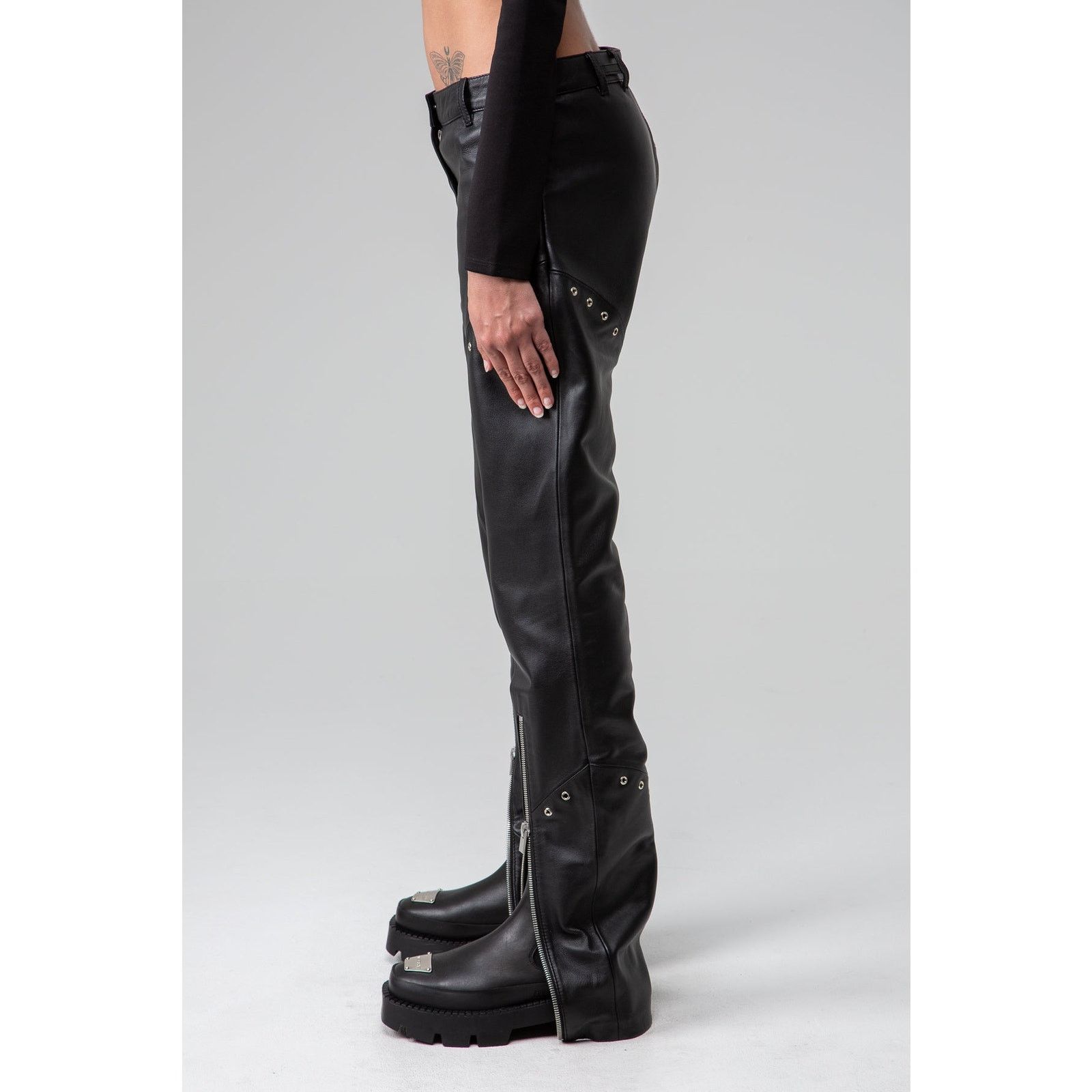 Heliot Emil Heliot Emil Unified Leather Trousers Size 25" / US 0 / IT 36 - 2 Thumbnail
