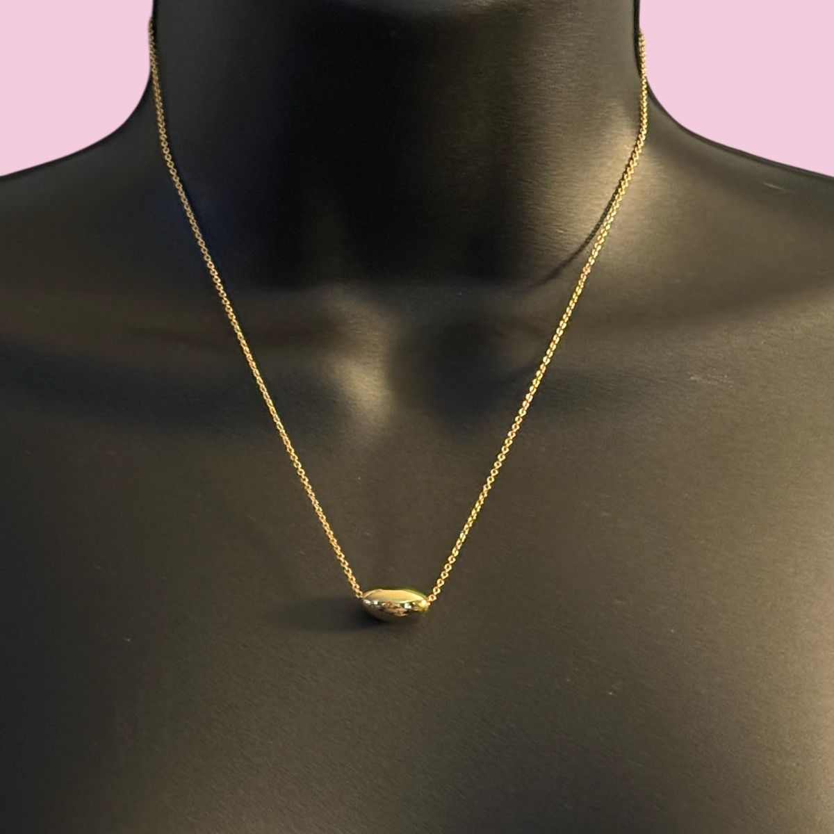 Other Gold tone sliding oval bead pendant necklace Size ONE SIZE - 1 Thumbnail