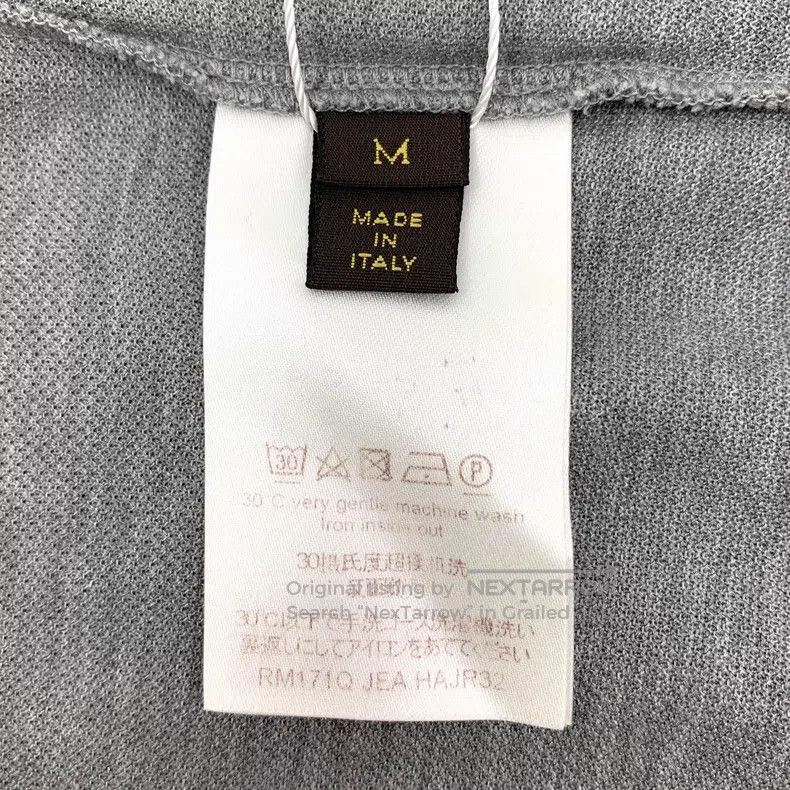 Louis Vuitton Louis Vuitton Grey logo embroidered cotton polo neck short Size US M / EU 48-50 / 2 - 7 Thumbnail