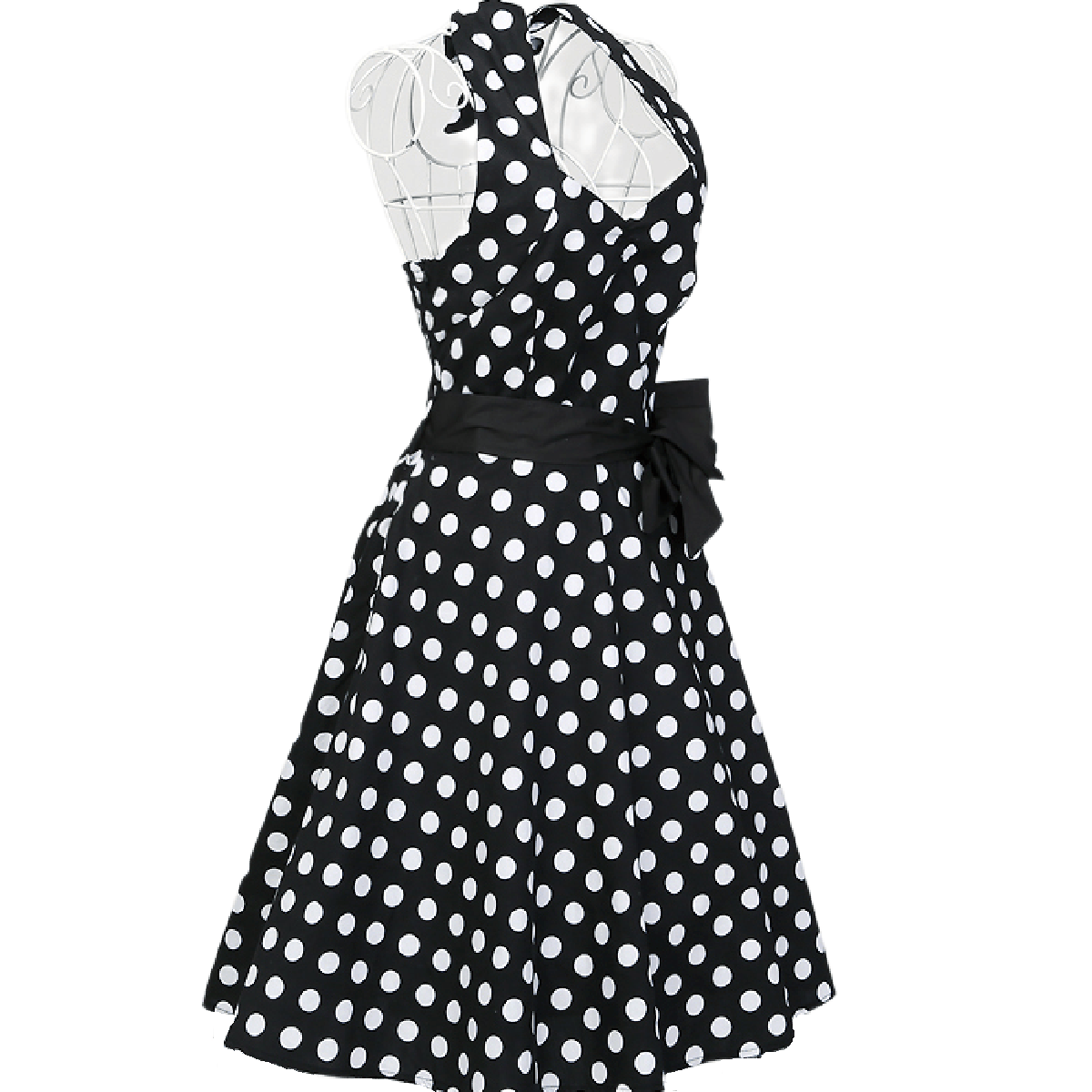 Other Polka Dots Vintage Style Backless Dress Size M / US 6-8 / IT 42-44 - 2 Thumbnail