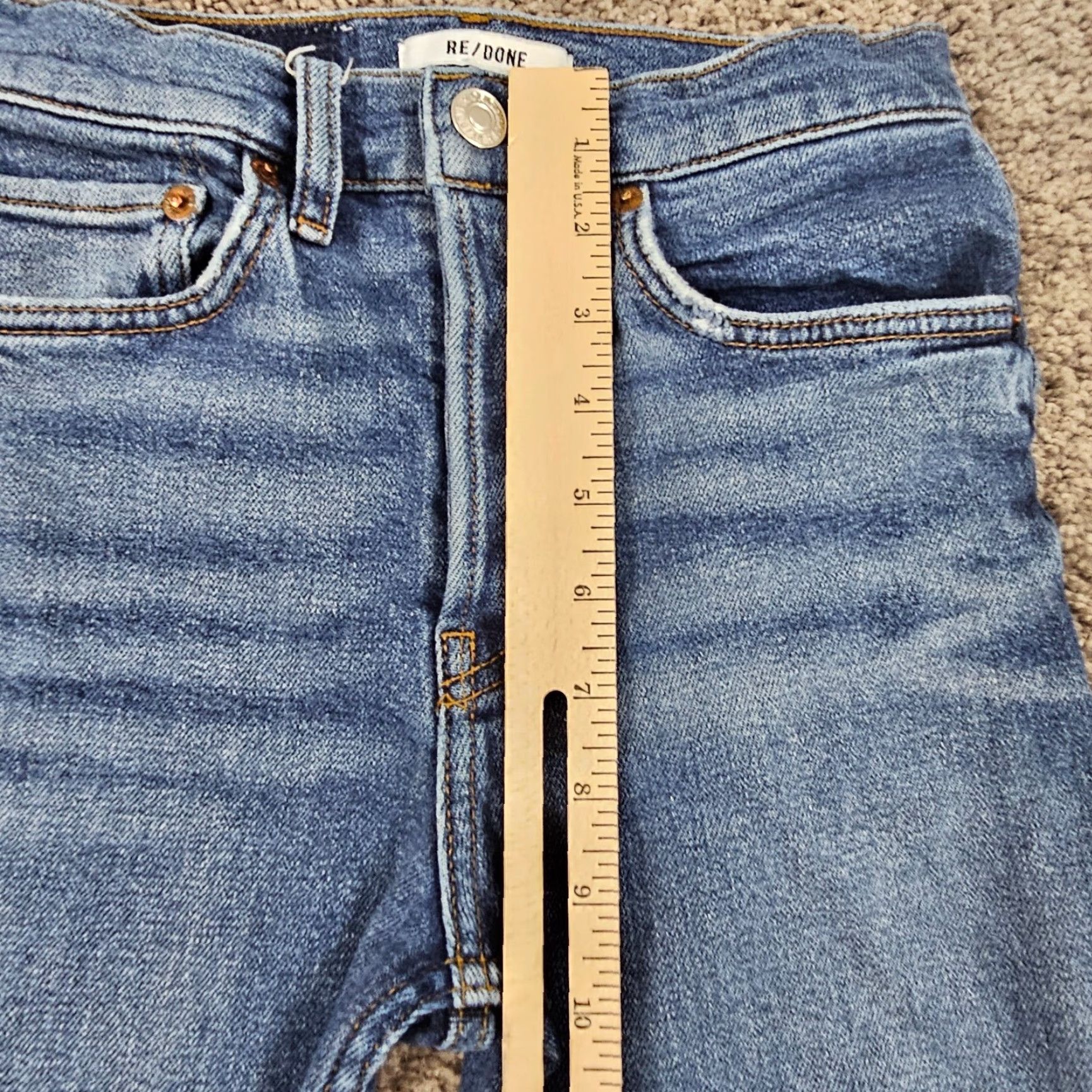 Vintage VINTAGE Redone Jeans Womens Ankle Crop High Rise 90s Distressed Stretch Blue 24 Women's Denim Style Size 42" / US 20 - 4 Thumbnail