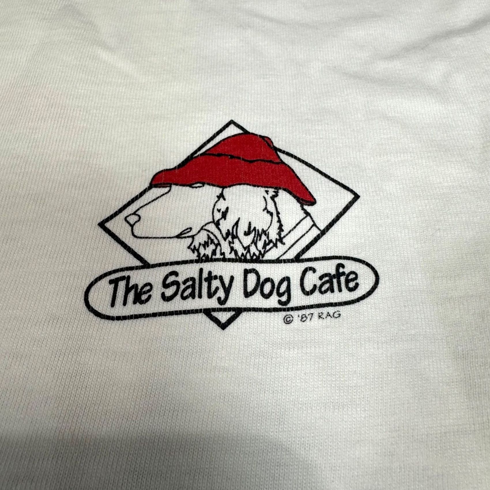 Hanes Vintage The Salty Dog Cafe Womens Short Sleeve T-Shirt Sz M White Crew Neck Size M / US 6-8 / IT 42-44 - 5 Thumbnail