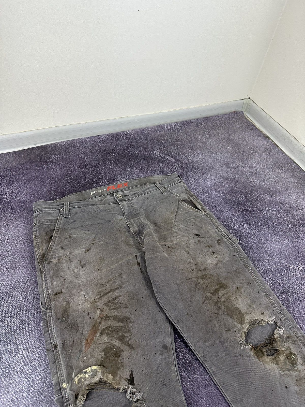 Dickies Vintage Dickies Faded Grey Distressed Y2K Hype Work Pants Size US 34 / EU 50 - 13 Thumbnail