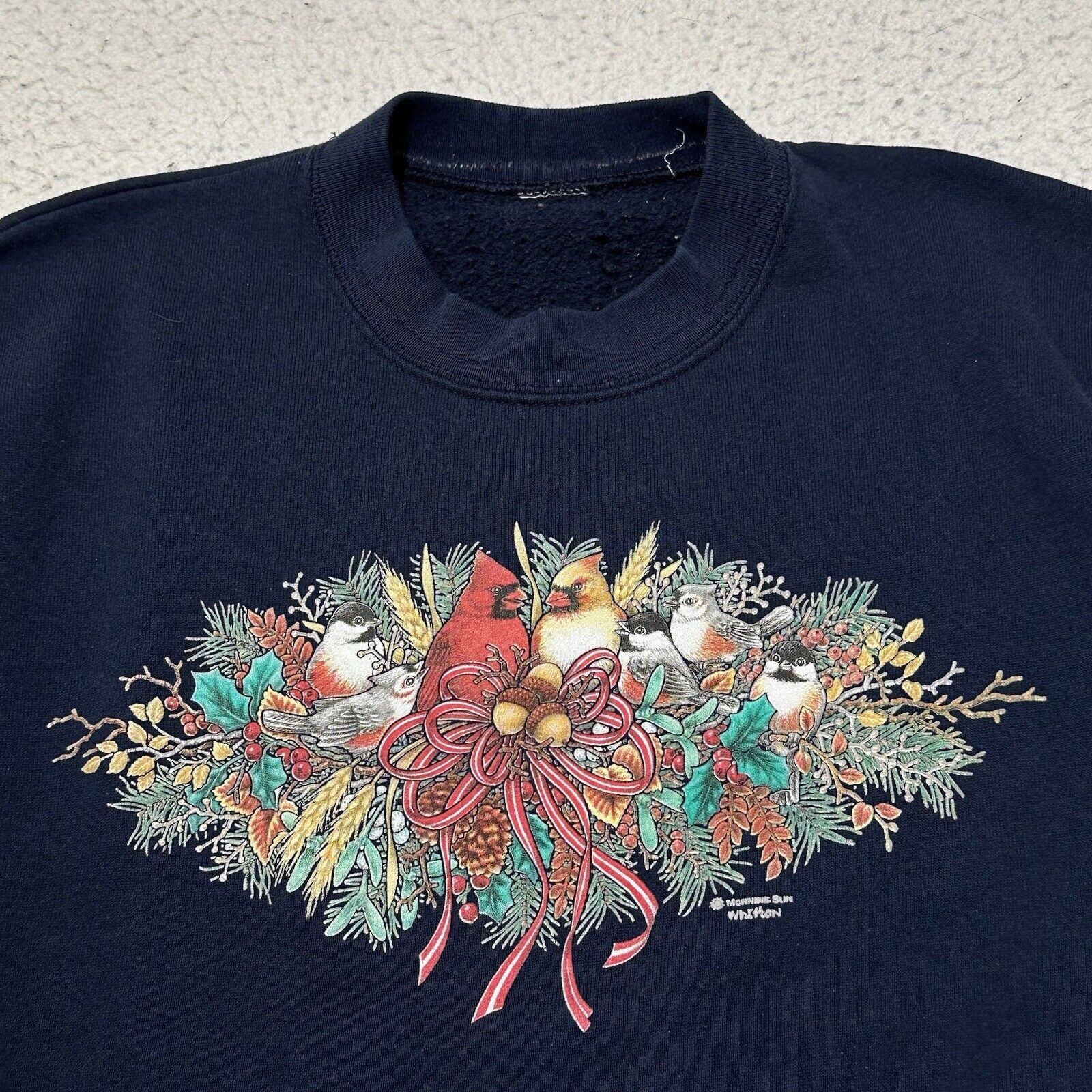 Other Vintage Morning Sun Whitton Large Cardinal Bird Sweatshirt Size L / US 10 / IT 46 - 2 Thumbnail