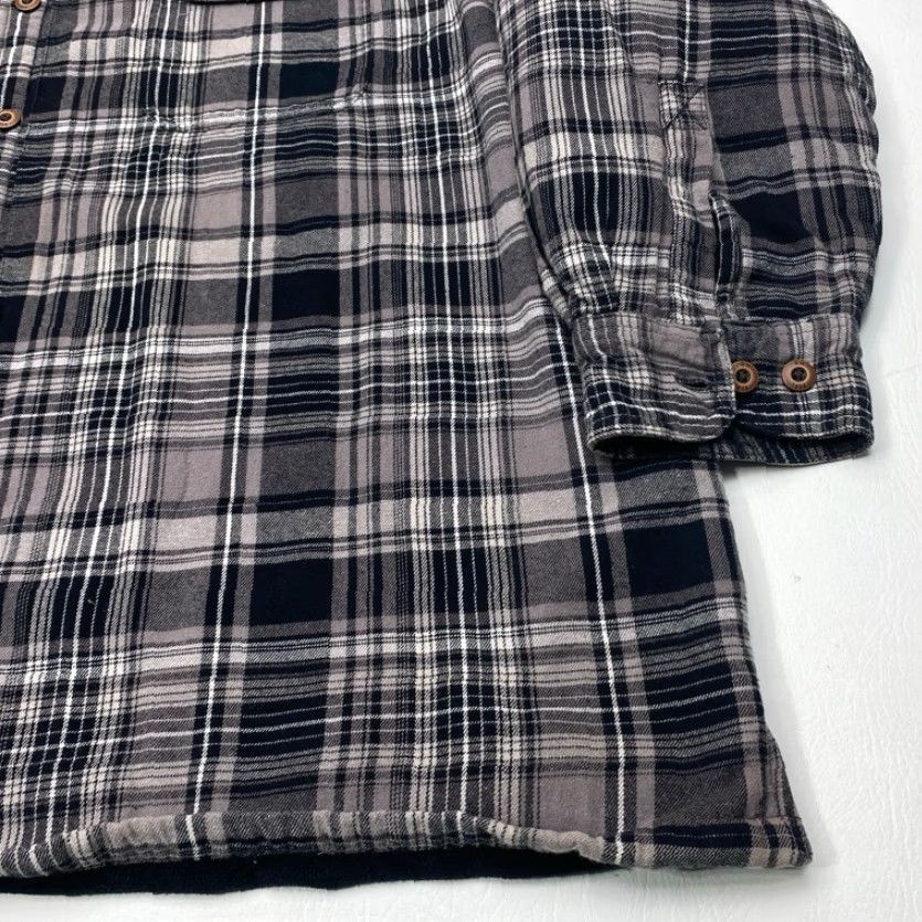 Vintage Red Head Shirt Button-Up Plaid Flannel 3XL Gray - Shacket, Men's, Casual, Workwear Size US XXL / EU 58 / 5 - 4 Thumbnail