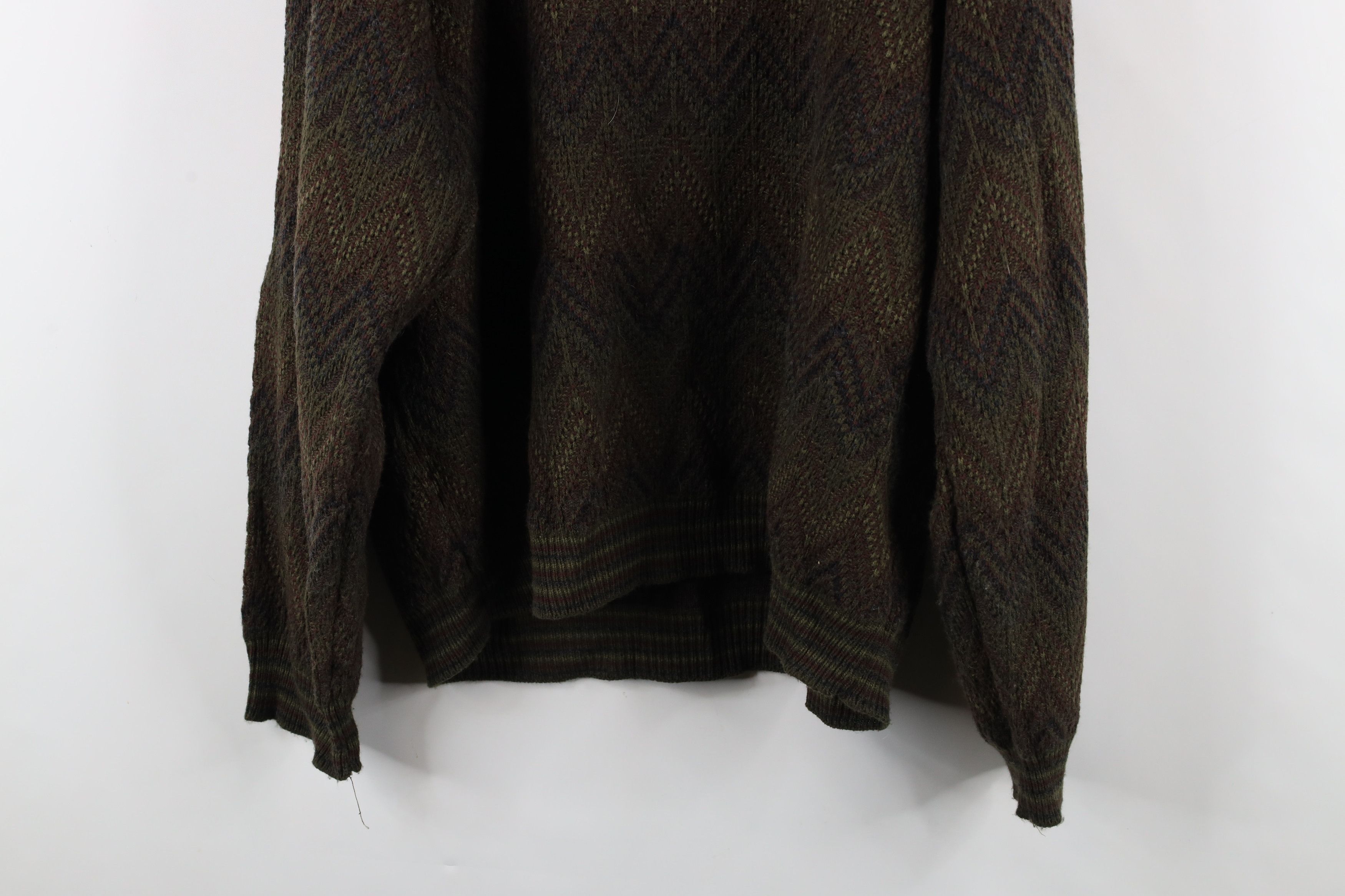 Vintage Vintage 90s Coogi Style Herringbone Wool Blend Knit Sweater Size US L / EU 52-54 / 3 - 8 Thumbnail