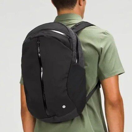 Lululemon 🌿Lululemon Centered Zip Backpack 21L Black/Rhino Grey