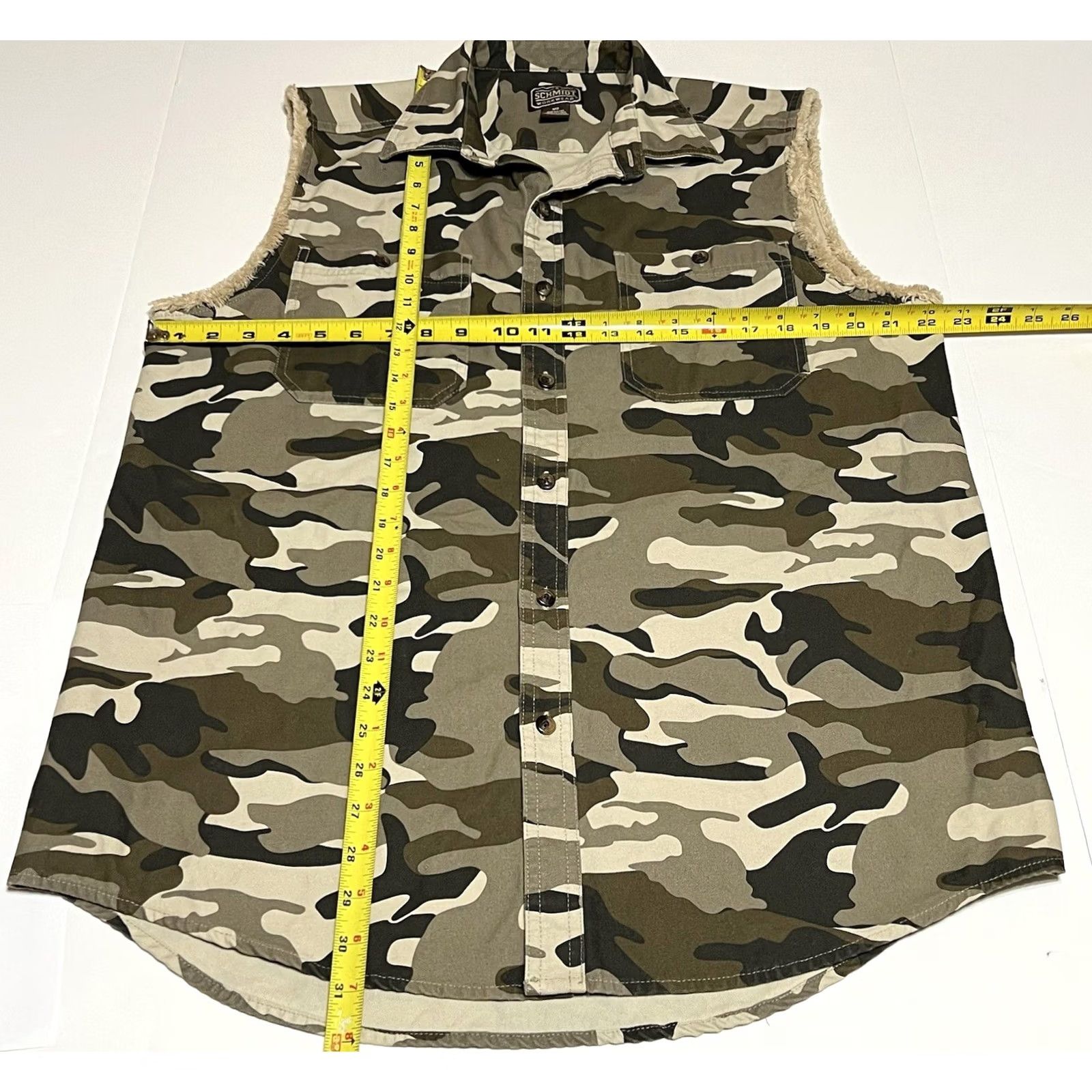 Vintage CE Schmidt Work Wear Camo Shirt Men M Sleeveless Button Pockets Size US M / EU 48-50 / 2 - 4 Thumbnail