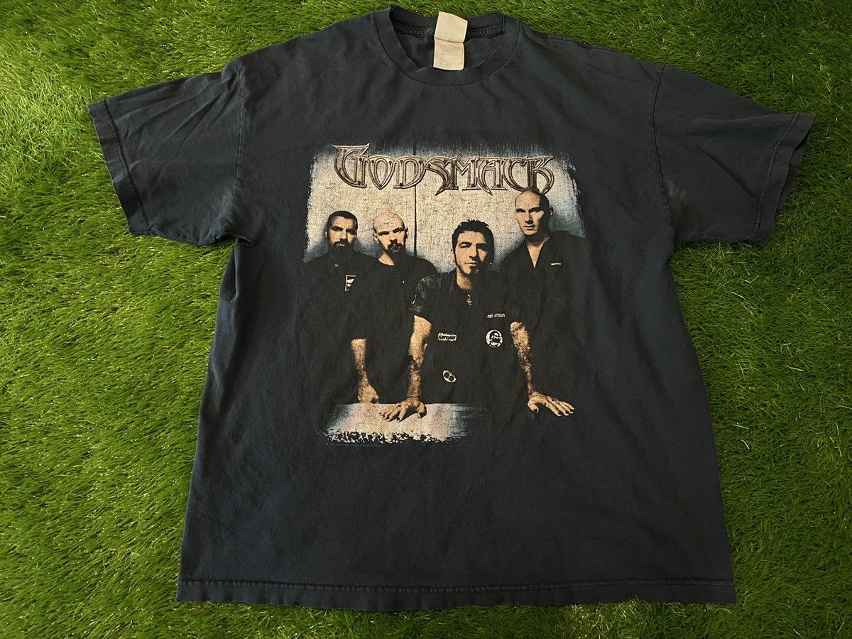 Band Tees Godsmack 2000 Tour Shirt Blue Giant Brand METAL 90's Vintage Size US XL / EU 56 / 4 - 1 Thumbnail