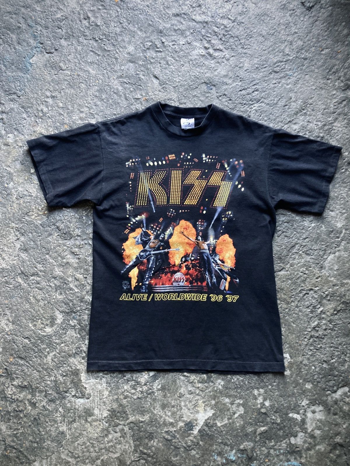 【ラッピング不可】 Kiss × Tees Band × At Alive Kiss 2003 Vintage Band Kiss ミュージシャン