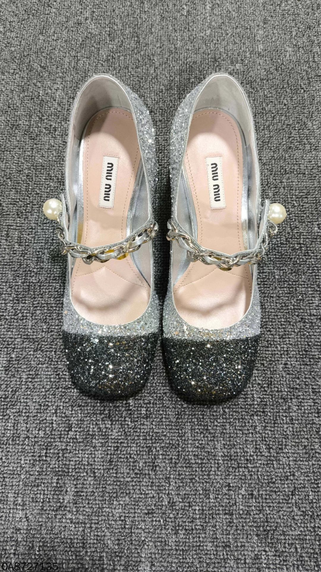 Miu Miu MIU MIU glitter Mary Janes women's new Size US 5.5 / IT 35.5 - 2 Thumbnail