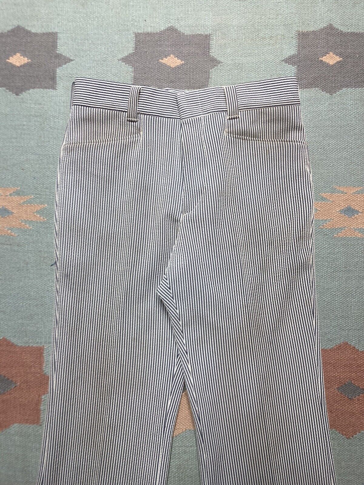 Levi's × Vintage Levis panatela pants bell bottom pinstripe seersucker 31x32 Size US 31 - 3 Thumbnail