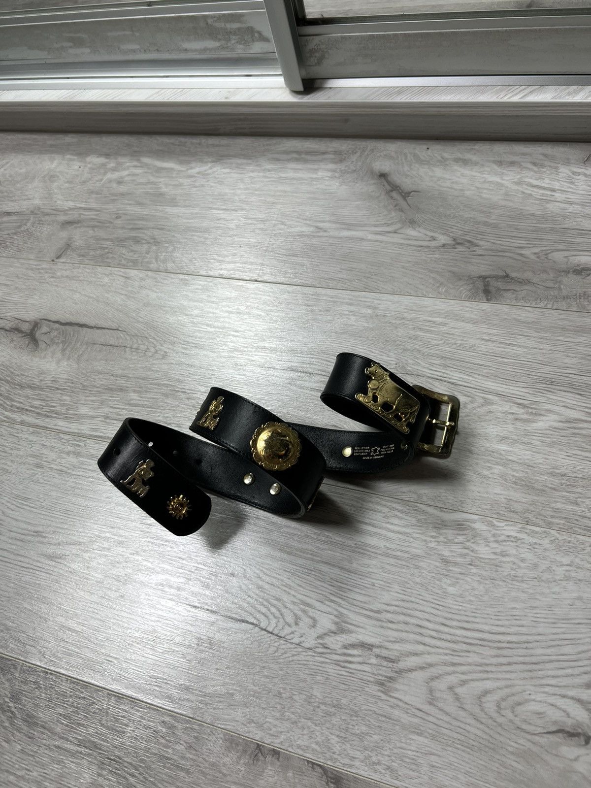 Etro Vintage Etro Cows Ethnic Black Leather Belt Monogram Size ONE SIZE - 1 Thumbnail