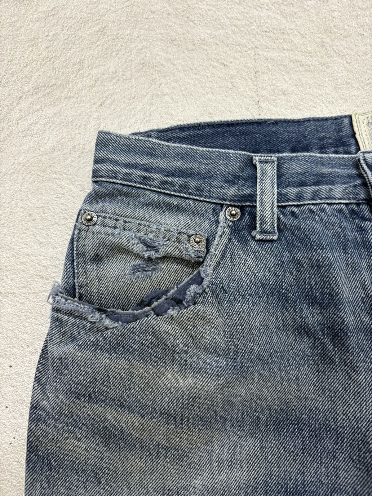 Kapital 90s Ice berg destroy wash denim y2k style Size US 30 / EU 46 - 3 Thumbnail