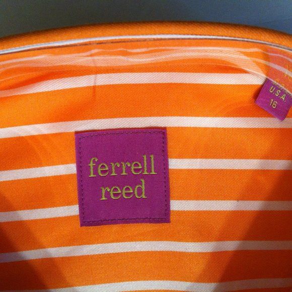 Other FERRELL REED MENS NEW ORANGE 100%COTTON DRESS SHIRT SIZE: 16 Size US L / EU 52-54 / 3 - 7 Thumbnail