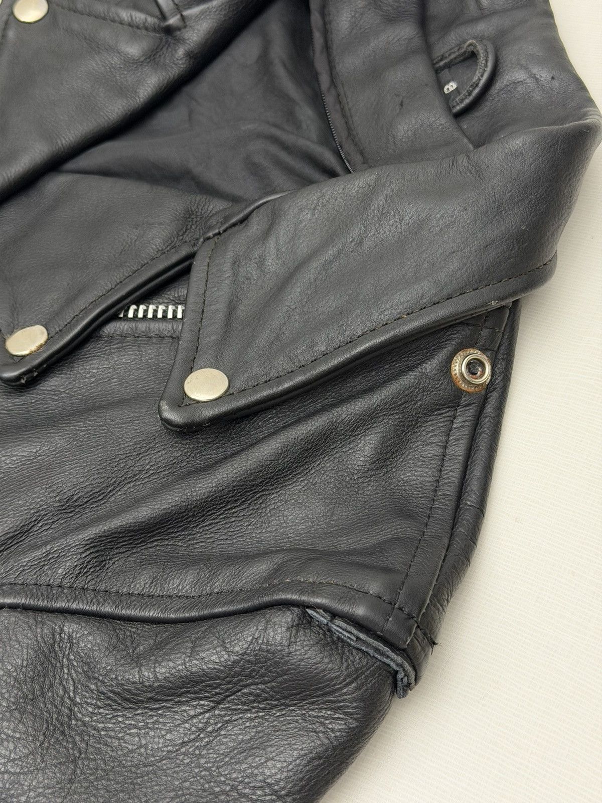 Vintage Vintage Biker Leather Quilted Lined Motorcycle Jacket Size 8 Size M / US 6-8 / IT 42-44 - 12 Thumbnail