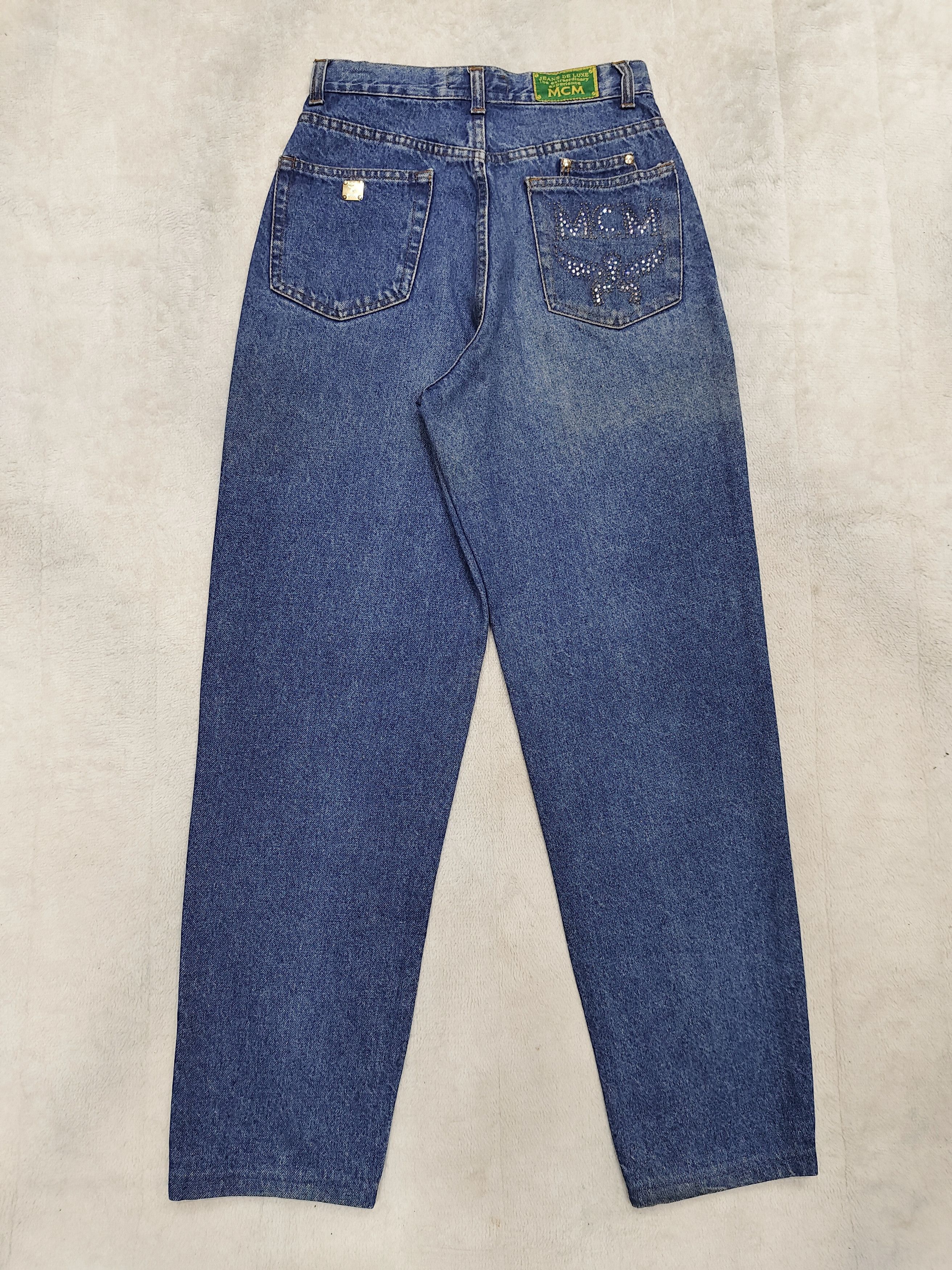 MCM 90s MCM💥 Archive Y2K Rhinestone Logo High Rise Jeans Size 28" / US 6 / IT 42 - 4 Thumbnail