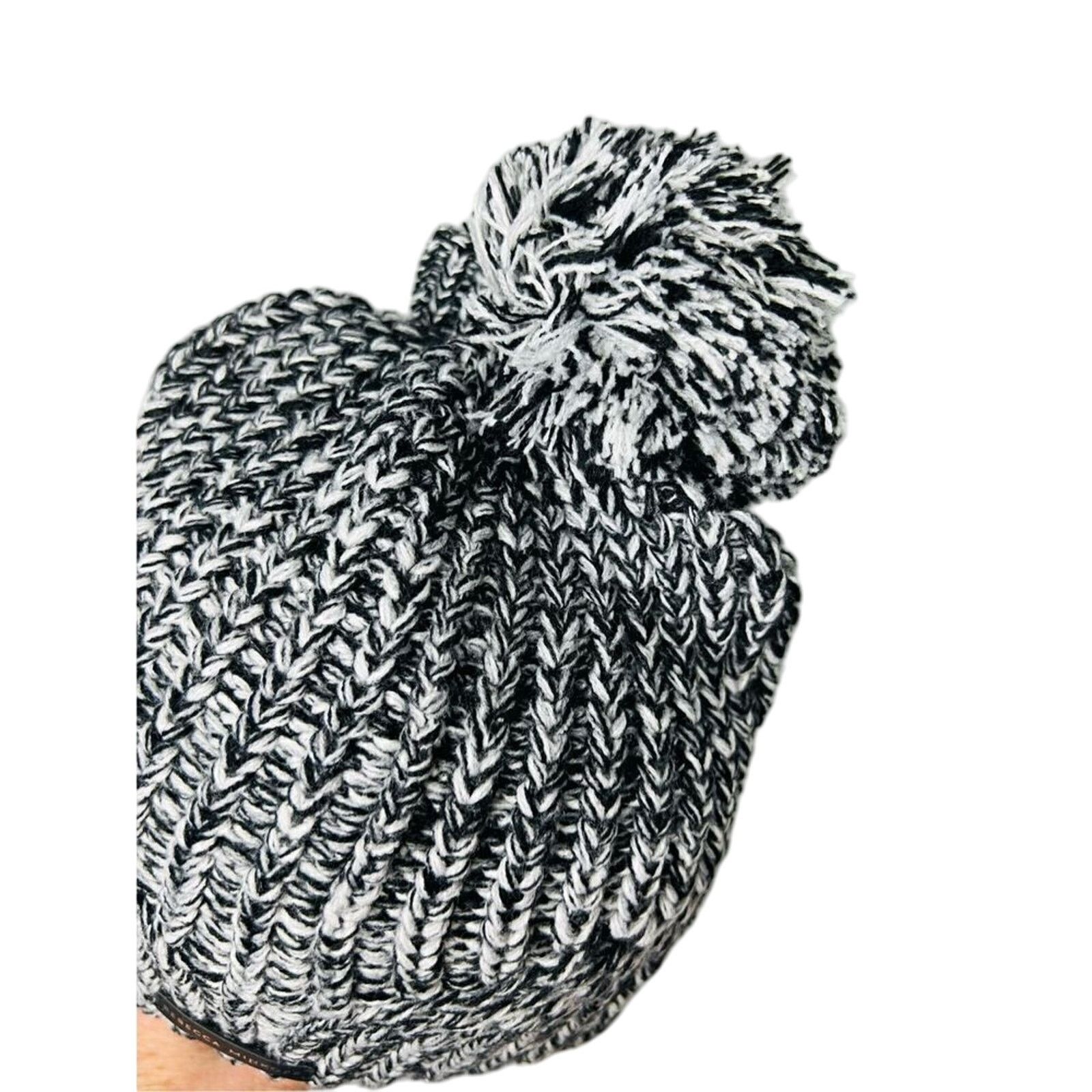Rebecca Minkoff Rebecca Minkoff Black Marled Arm Warmers + Knit Beanie OS Size ONE SIZE - 3 Thumbnail