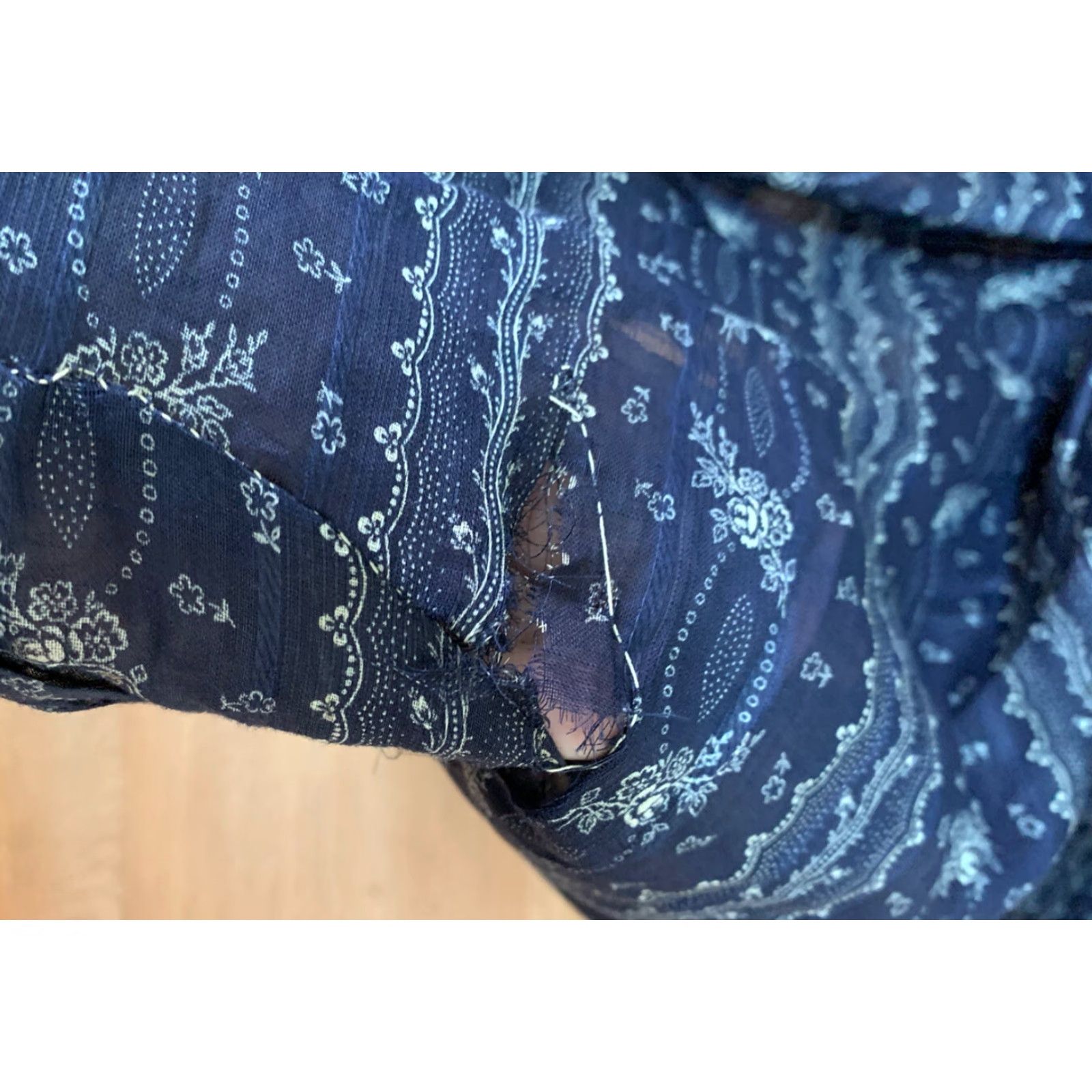 Vintage VINTAGE Antique Victorian Edwardian Dress & Top Skirt Set Long Prairie Skirt Corset Top XS/S Blue Prairie Size 4XL / US 24-26 - 4 Thumbnail