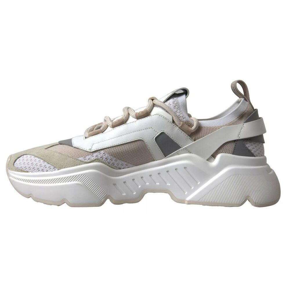 Dolce & Gabbana Dolce & Gabbana Sneakers White Beige Leather Sport DAYMASTER Size US 5 / IT 35 - 5 Thumbnail