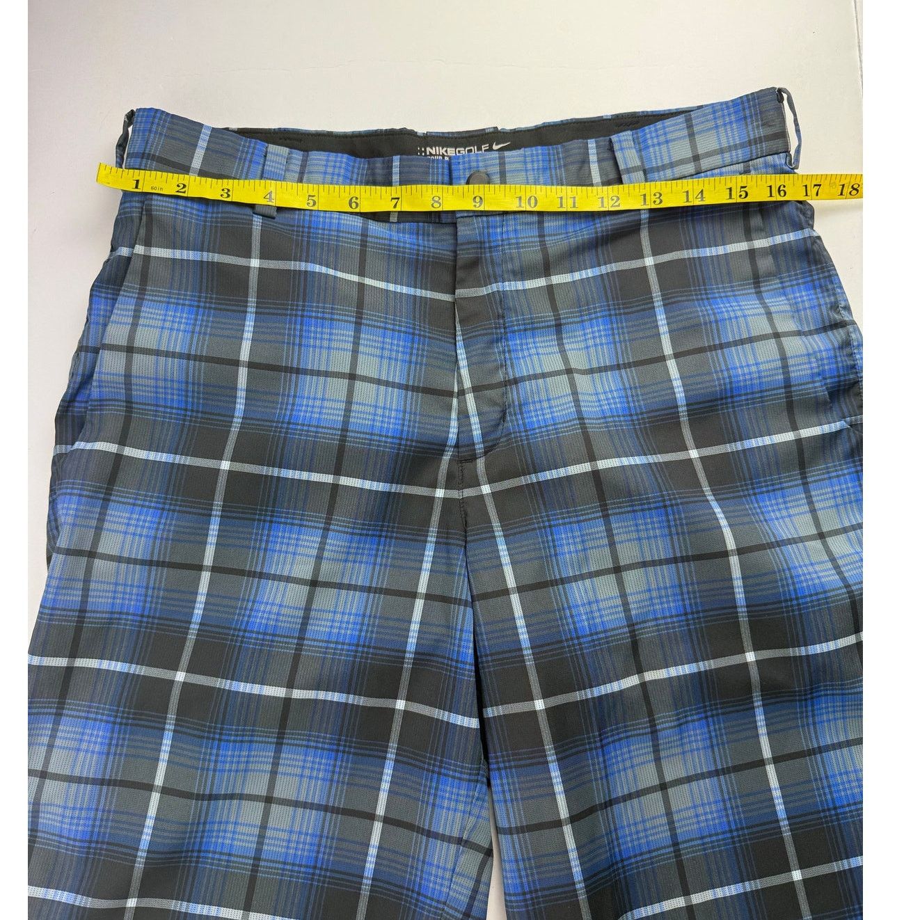 Nike Nike Golf DRI-FIT Men's Blue Plaid Shorts - Size 32/M Size US 32 / EU 48 - 2 Thumbnail