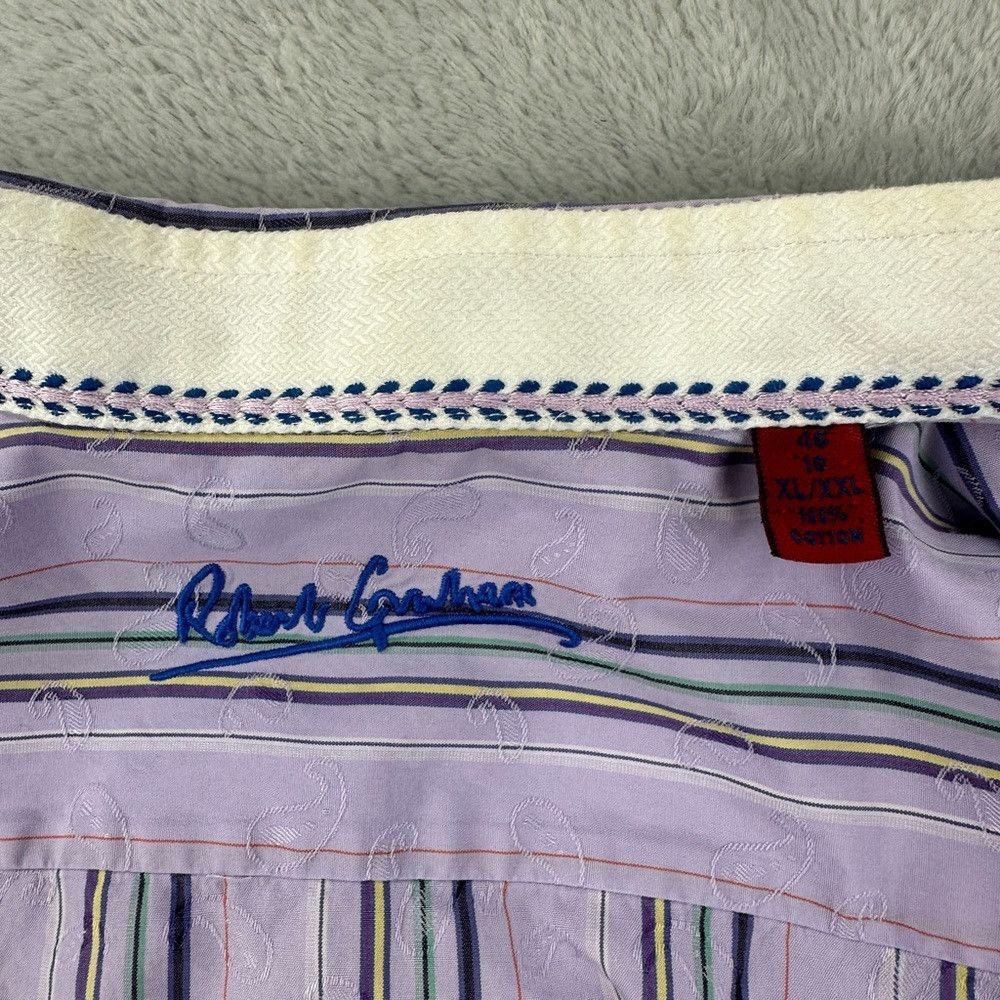 Robert Graham Robert Graham Button Up Long Sleeve Purple Shirt Men’s Size Size US XL / EU 56 / 4 - 8 Thumbnail