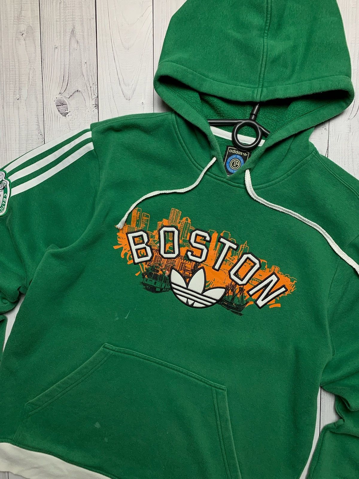 NBA Vintage adidas Boston Celtics Basketball hoodie green rare S Size US S / EU 44-46 / 1 - 2 Thumbnail
