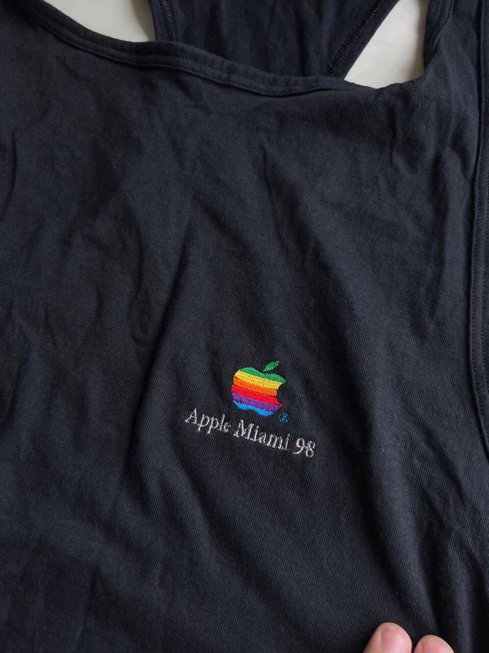 Apple Vintage Apple Miami 1998 Tank Top T-Shirt Black Rainbow Logo Size US XL / EU 56 / 4 - 2 Thumbnail