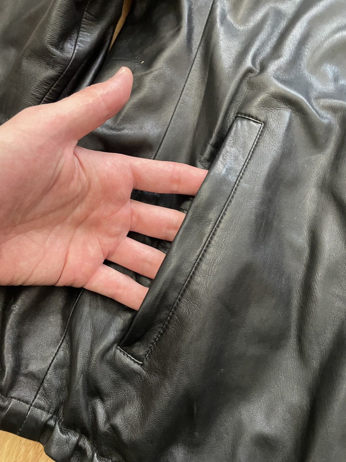 Prada Prada reversible leather/ nylon jacket Size US L / EU 52-54 / 3 - 4 Thumbnail