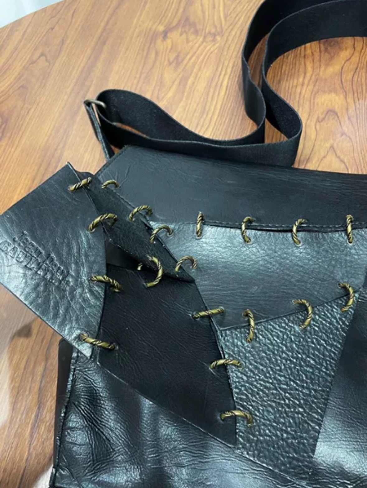 Jean Paul Gaultier jean paul gaultier vintage patchwork metal rings leather bag Size ONE SIZE - 4 Thumbnail