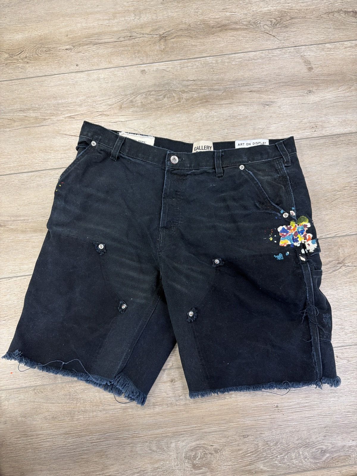 Gallery Dept. Gallery dept black carpenter double knee shorts Size US 36 / EU 52 - 1 Thumbnail