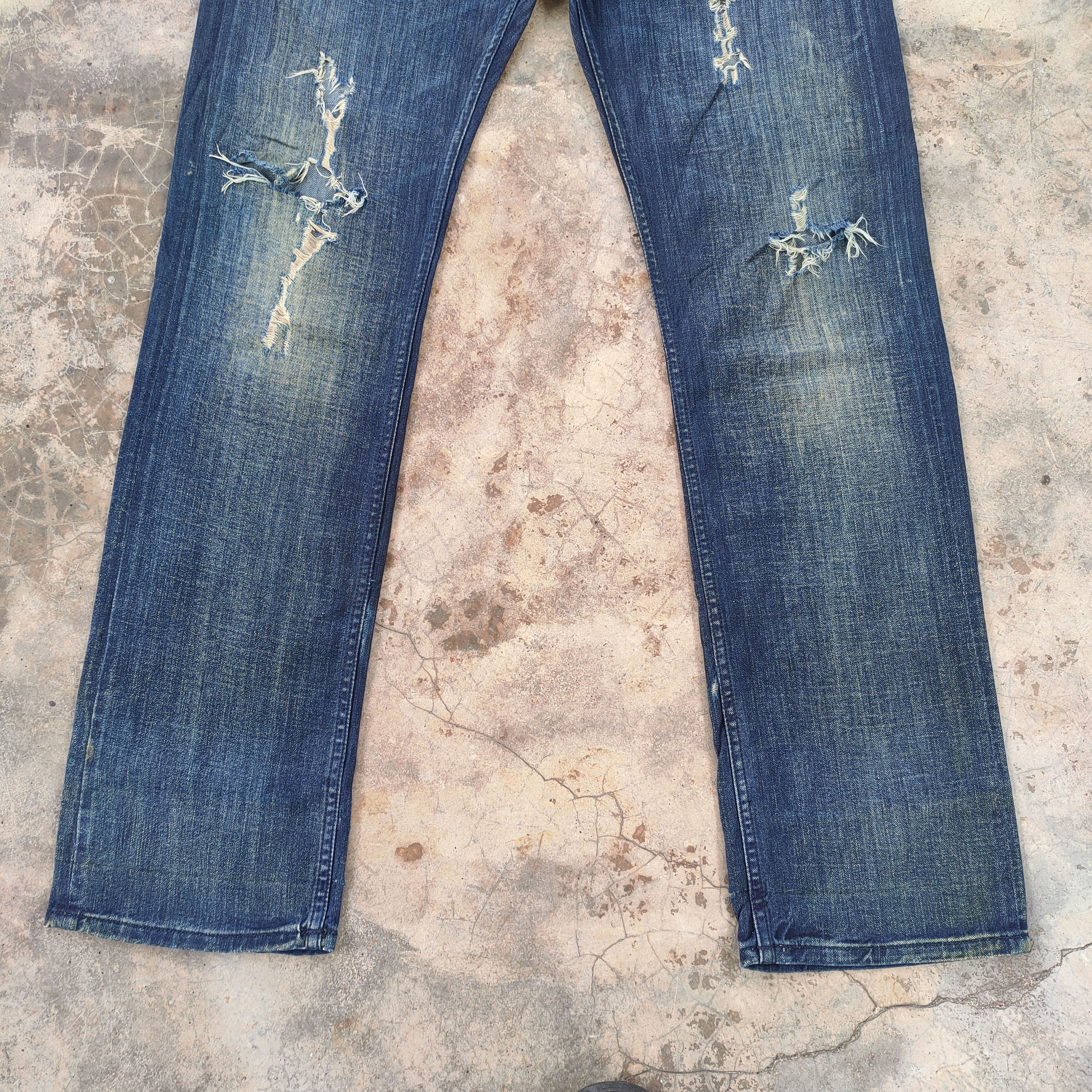 Diesel W34×34 VINTAGE DIESEL FADED RIPPED JEANS DENIM PANTS Size US 34 / EU 50 - 4 Thumbnail