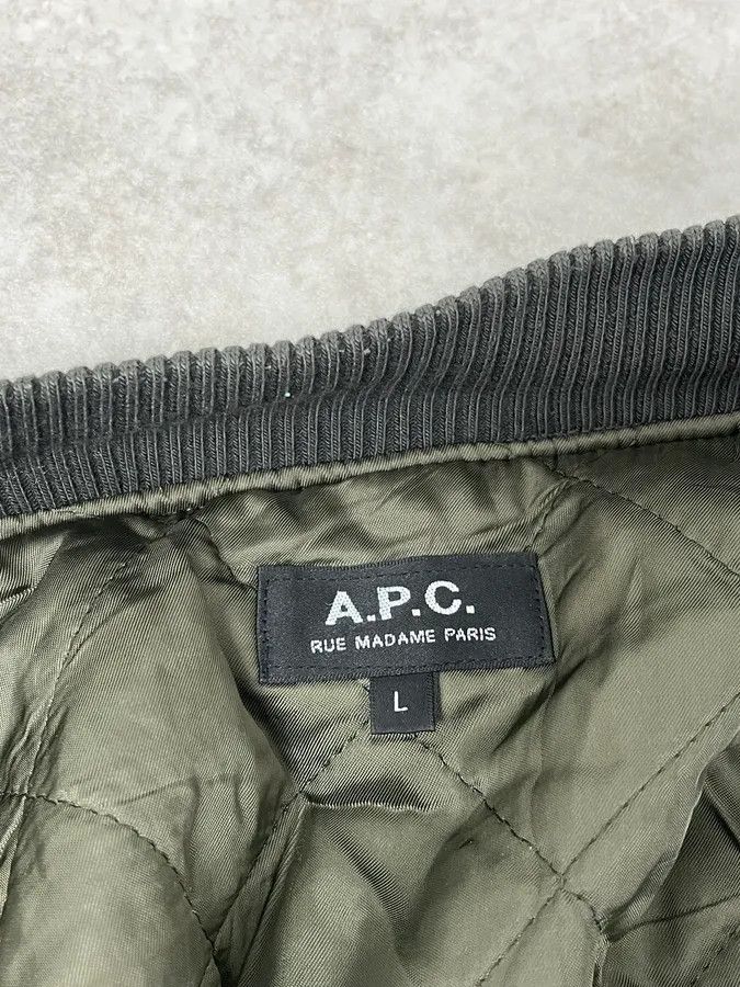 A.P.C. A.P.C. Dark Satin Green Bomber Jacket Size US M / EU 48-50 / 2 - 11 Thumbnail