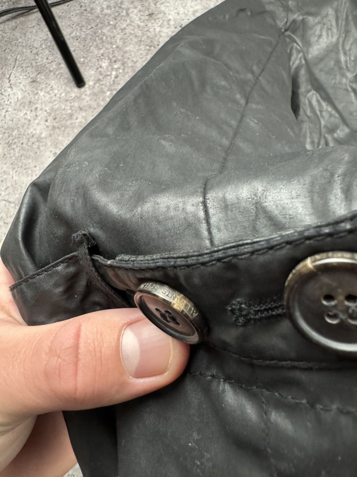 Allsaints Vintage Allsaints Y2K Black Trench coat Size XS / US 0-2 / IT 36-38 - 13 Thumbnail