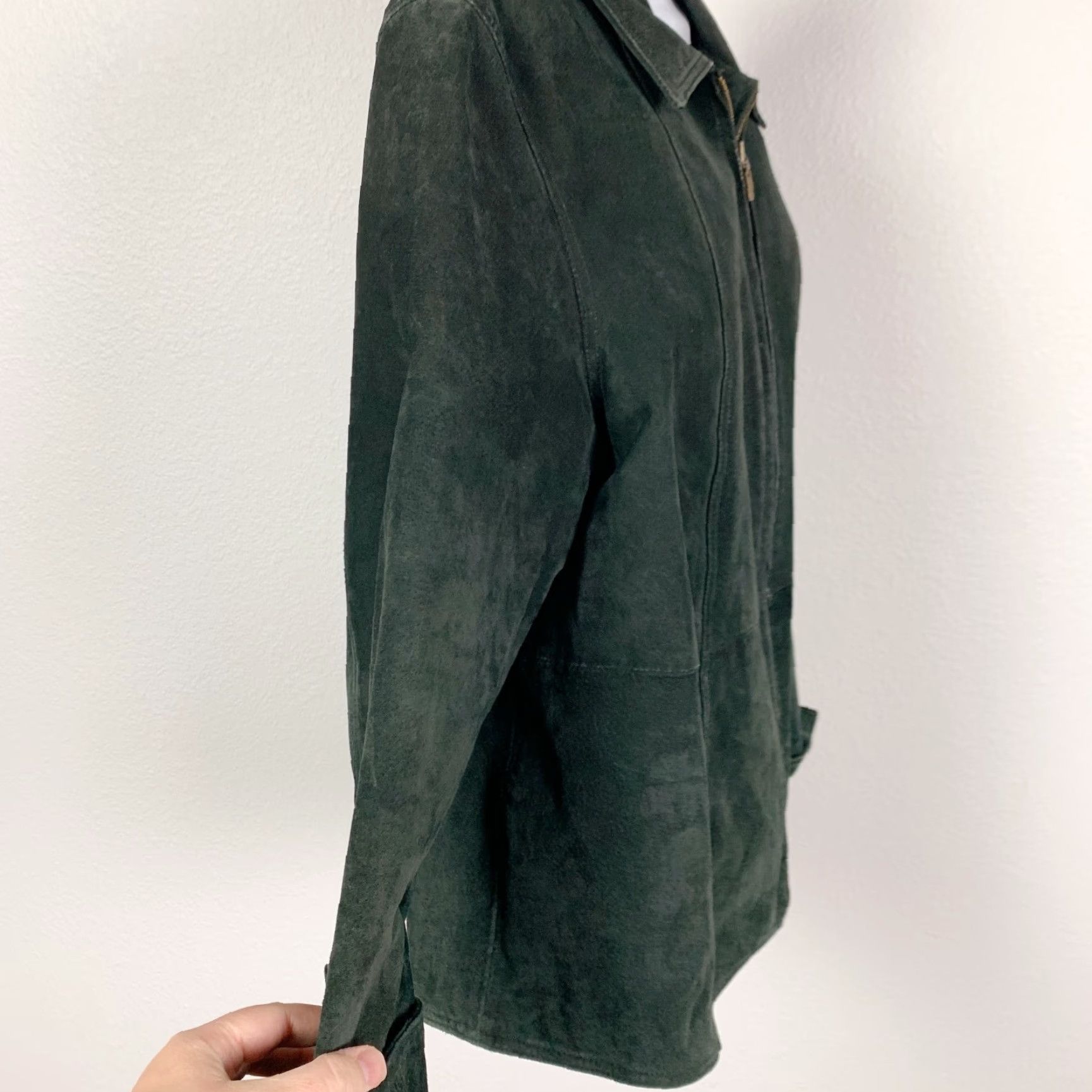 Coldwater Creek VINTAGE Coldwater Creek Green Leather Jacket PXL Petite Long Sleeve Womens Size XL / US 12-14 / IT 48-50 - 2 Thumbnail