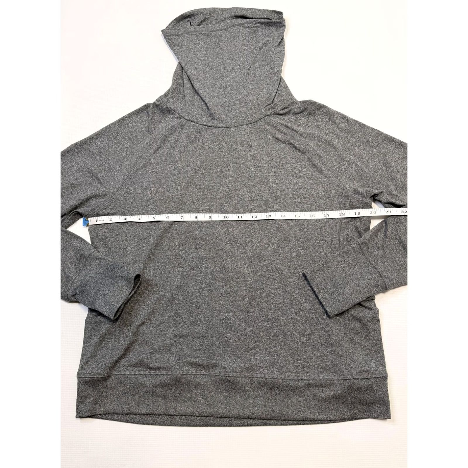 Vintage 7 Diamonds Hoodie Womens Small Gray Cowl Neck Thumbholes Zip Pocket Pullover Shirt Size S / US 4 / IT 40 - 6 Thumbnail