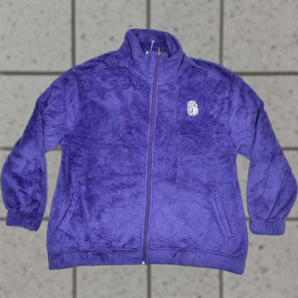 Champion Champion Women Jacket Purple Fleece Full Zip Pockets L Size Polyester Basic Size L / US 10 / IT 46 - 1 Thumbnail