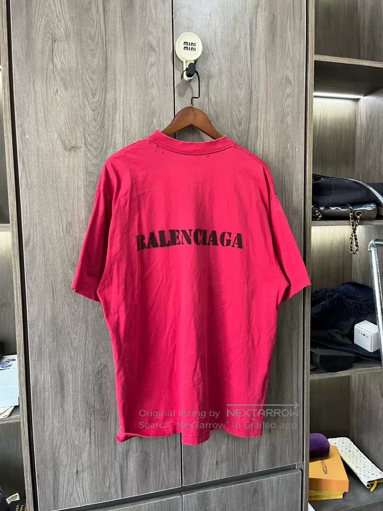 Balenciaga Balenciaga Spray Paint Logo Short Sleeve Size US M / EU 48-50 / 2 - 1 Thumbnail