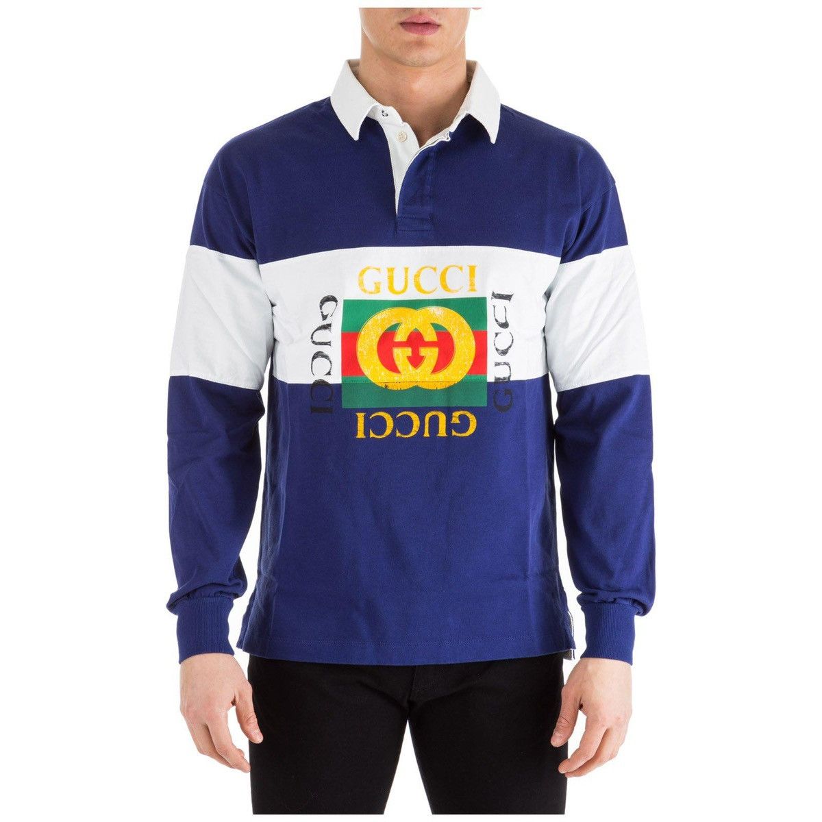 Gucci Gucci Logo Oversized Rugby Polo Sweatshirt Size US XS / EU 42 / 0 - 15 Thumbnail