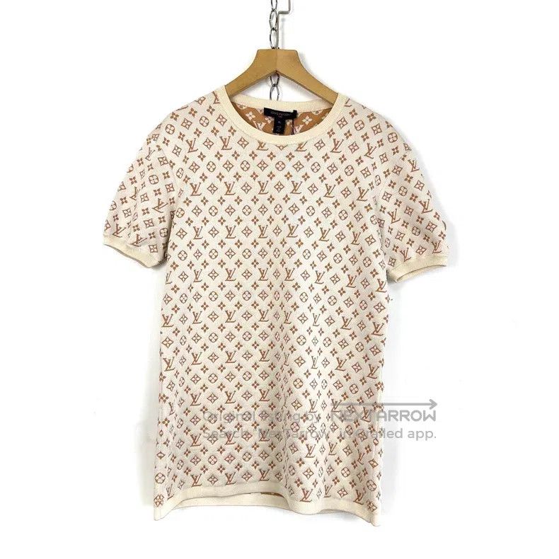 Louis Vuitton Louis Vuitton Engraved logo mulberry silk round neck T-shi Size US XL / EU 56 / 4 - 1 Thumbnail