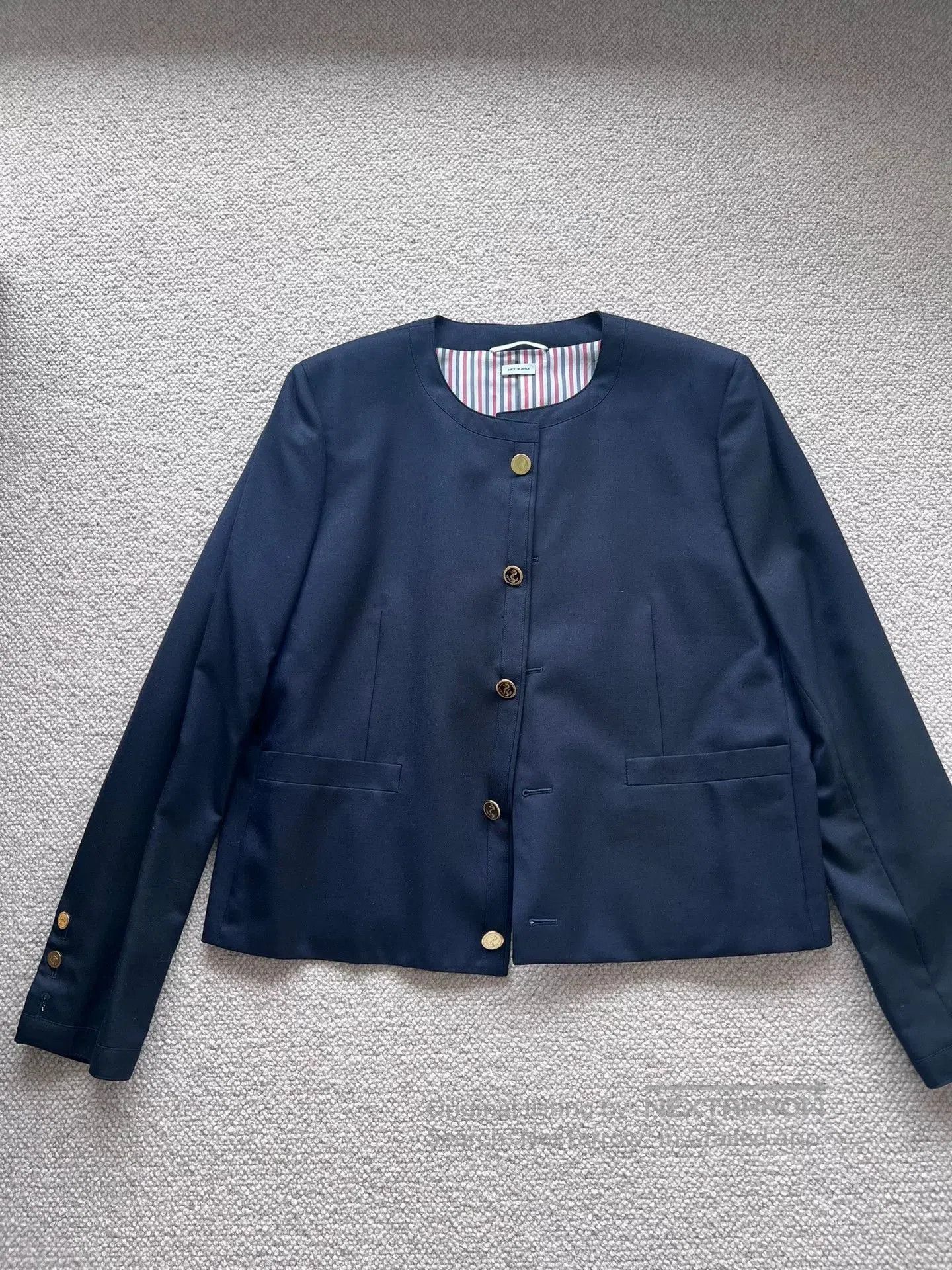 Thom Browne thom browne wool round collar jacket. Size US L / EU 52-54 / 3 - 1 Thumbnail