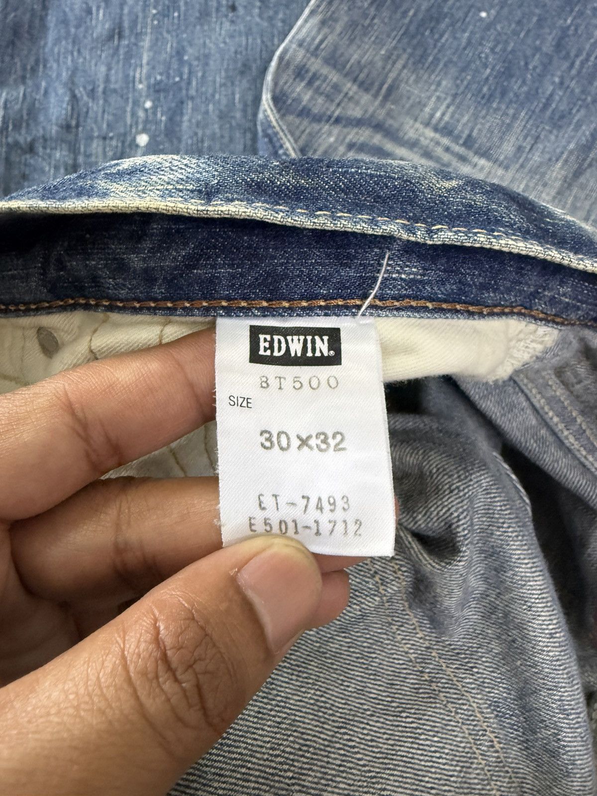 If Six Was Nine Flared Jeans Edwin 503 Blue Trip Clawmark Distressed Sick Size US 31 - 18 Thumbnail