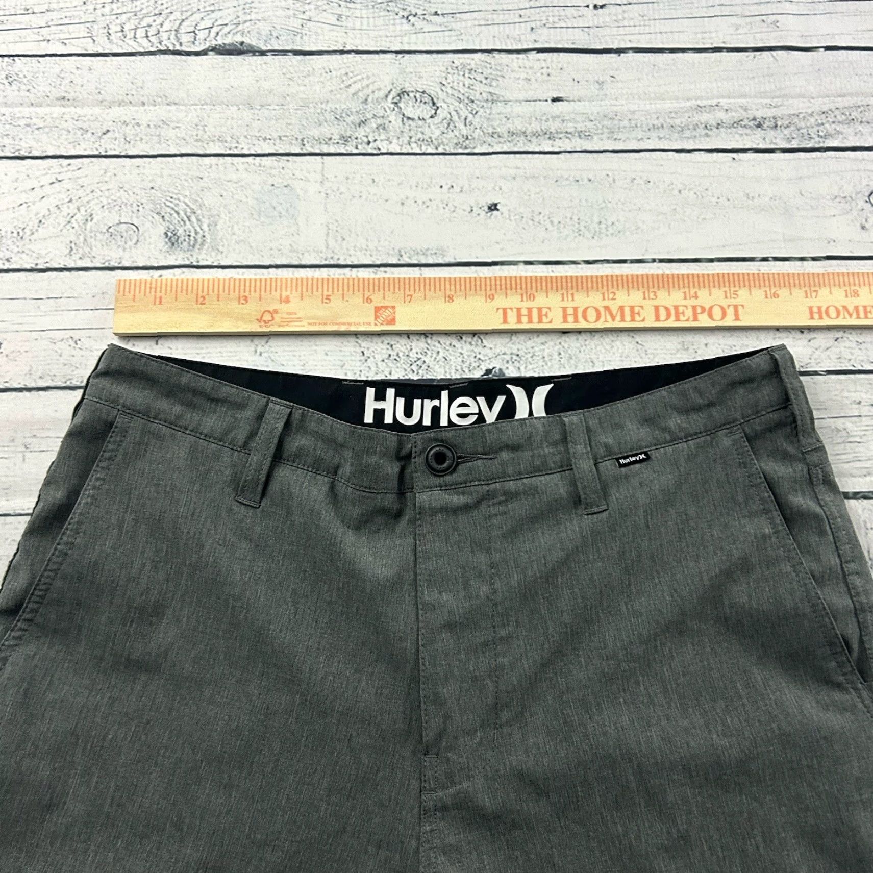 Hurley Hurley Phantom Casual Short Men's 32 Gray 10.5" Inseam Shorts Chino Flat Front Casual Mens 32 Gray Size US 32 / EU 48 - 5 Thumbnail