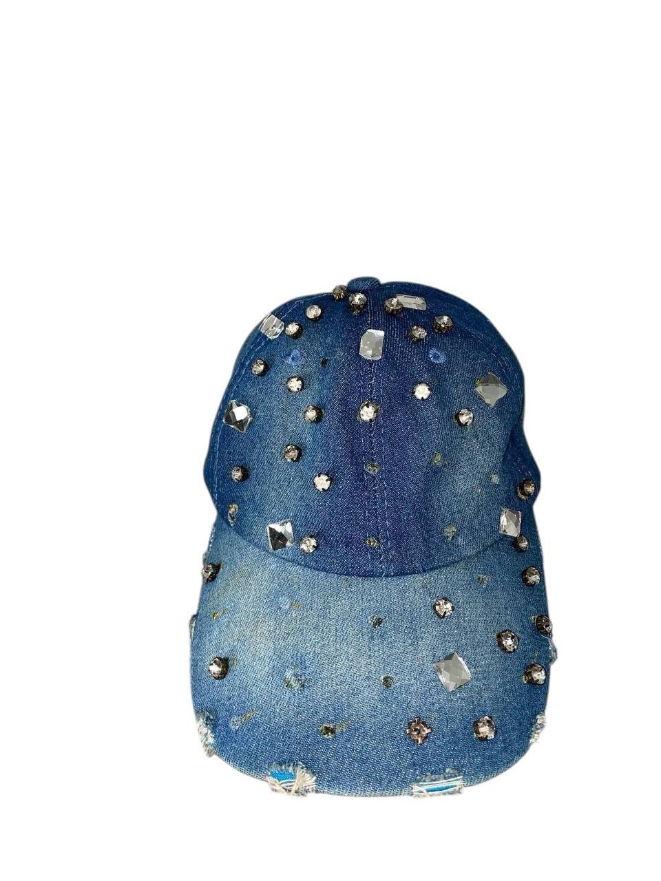 Hysteric Glamour VTG Rhinestone BB.Simon style Y2K Distressed Cap Hat Size ONE SIZE - 3 Thumbnail