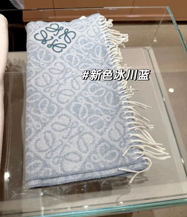 Loewe LOEWE The relief scarf is blue and pale blue Size ONE SIZE - 5 Thumbnail