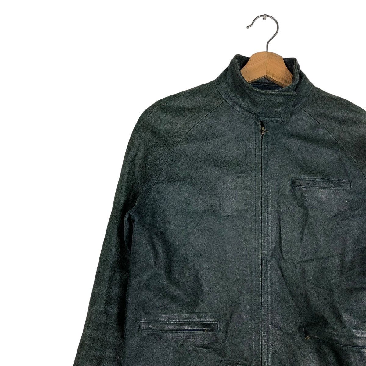 Hysteric Glamour 🔥CROPPED BIKER LEATHER JACKET FRUIT CAKE CAFE RACER WEAR Size US M / EU 48-50 / 2 - 9 Thumbnail