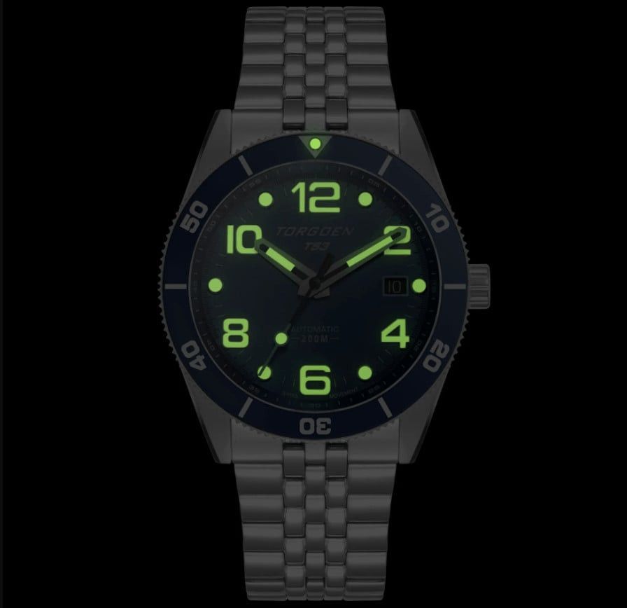 Other New Torgoen TN-1296 T53 Diver Automatic Blue 41mm Steel Str Size ONE SIZE - 4 Thumbnail